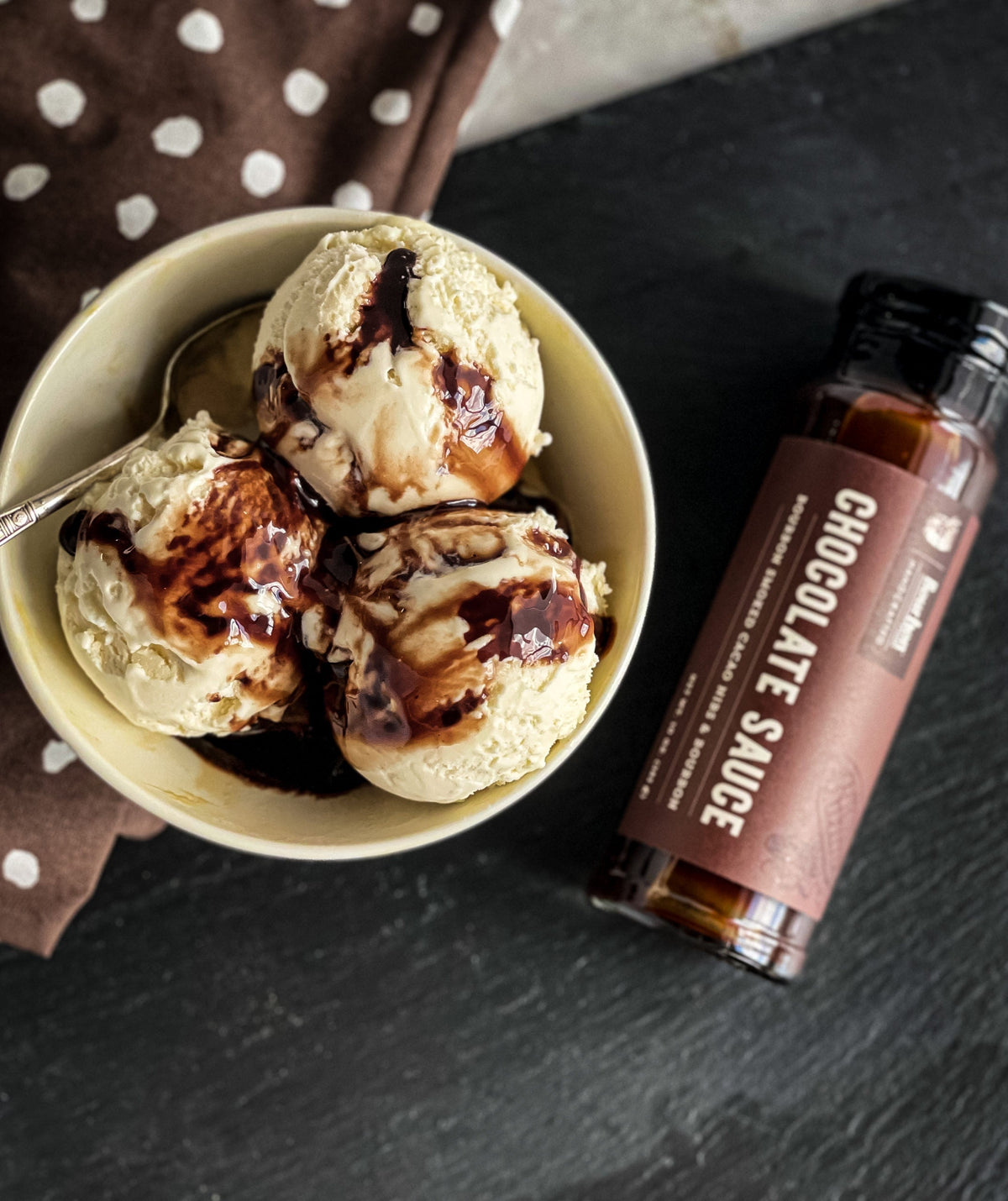 Bourbon Barrel Foods Chocolate Sauce – Bourbon Smoked Cacao Nibs & Bourbon
