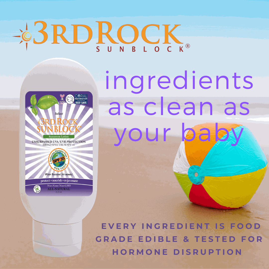 3rd Rock SunblockĀ® For Infants - All Natural Infant Sunscreen - Zinc Oxide SPF 35