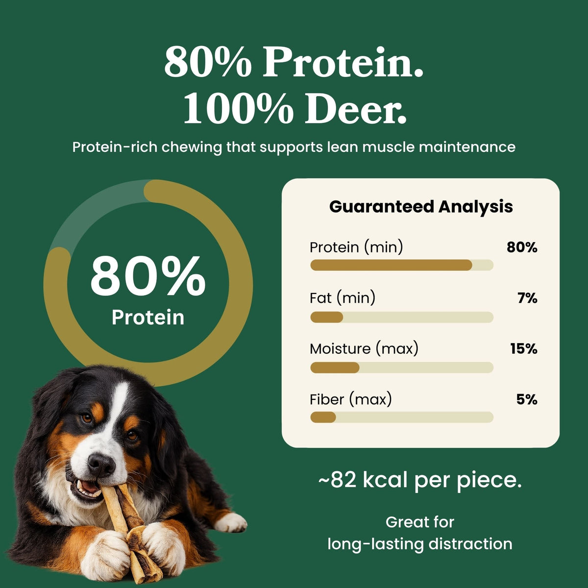 Deer Skin Strips & Plates - Dog Treats