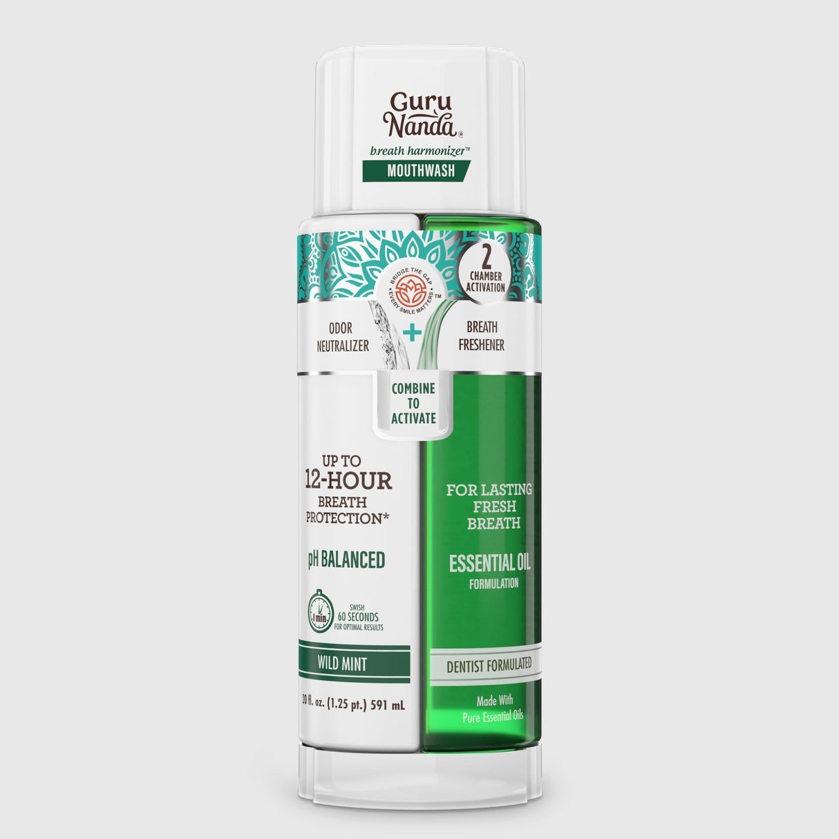 Dual Barrel Breath Harmonizer Mouthwash, Wild Mint
