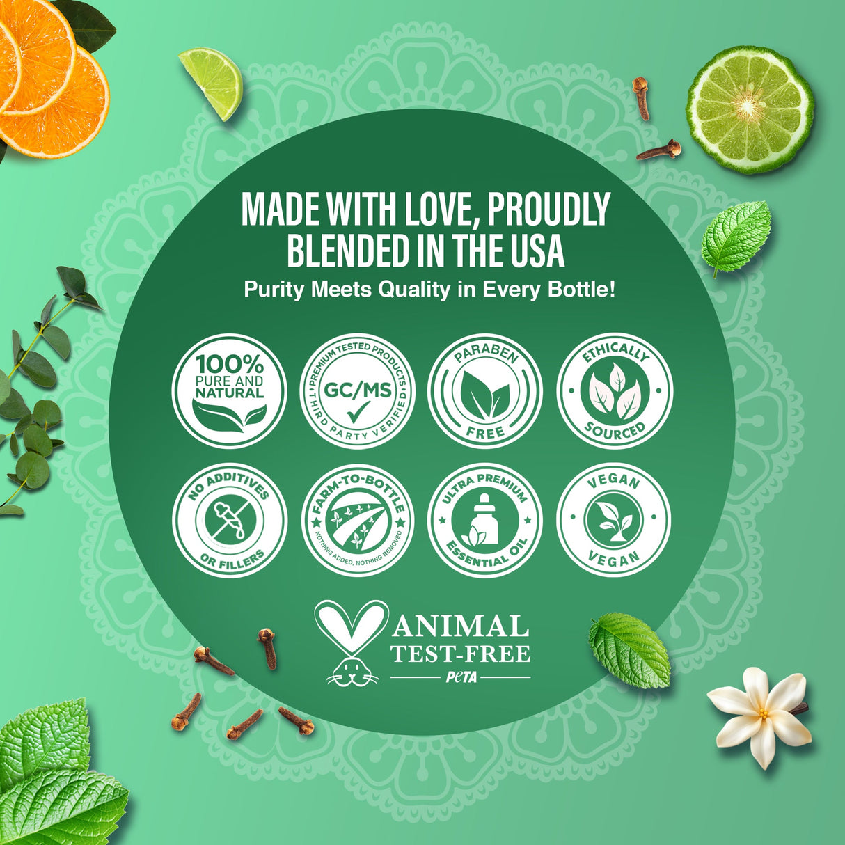 6 Essential Oil Blends Set, 10 ML