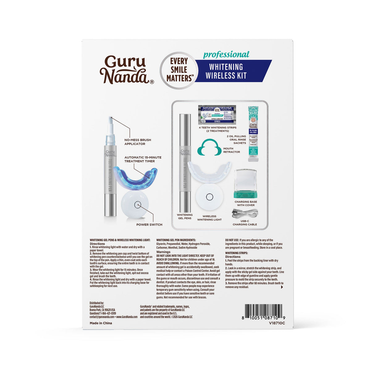 Wireless LED Teeth Whitening Kit