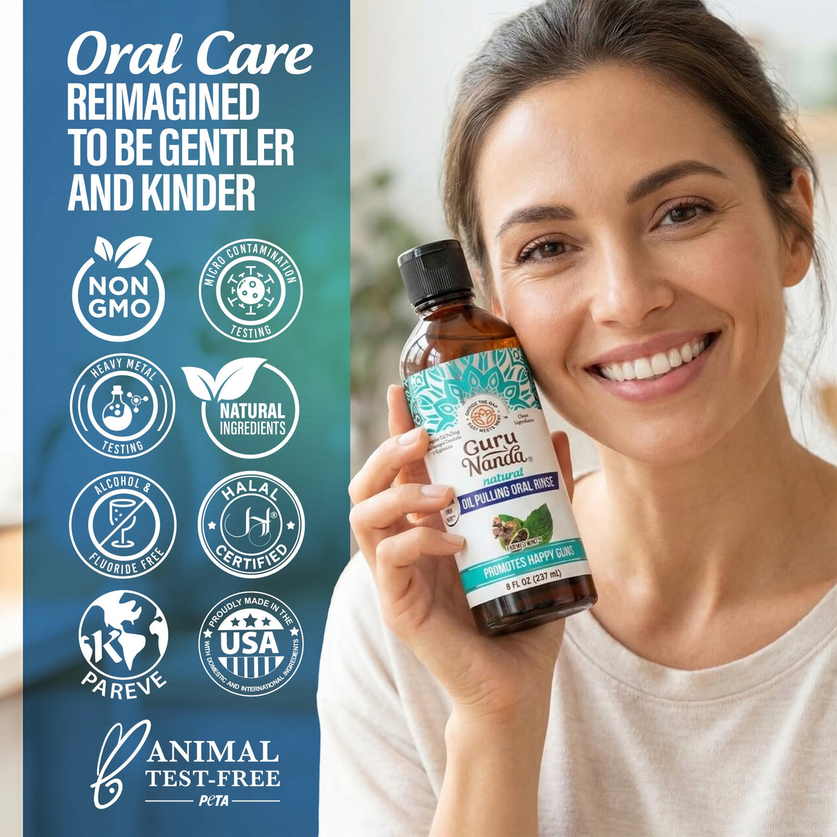 Cocomint Oil Pulling with 7 Essential Oils & Vitamins D3, E & K2