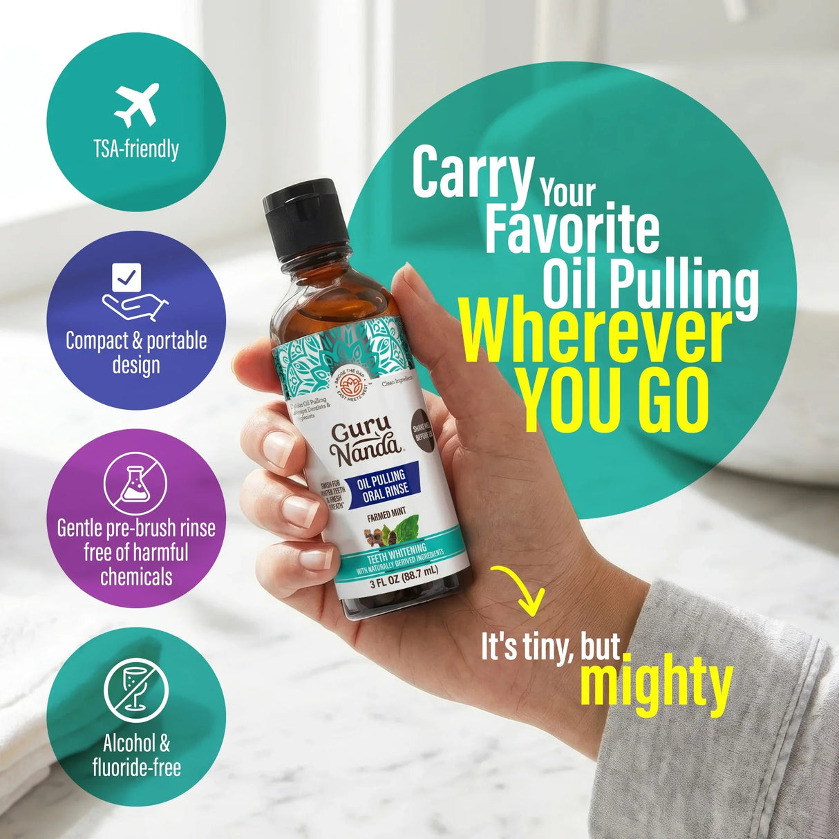 Cocomint Oil Pulling with 7 Essential Oils & Vitamins D3, E & K2