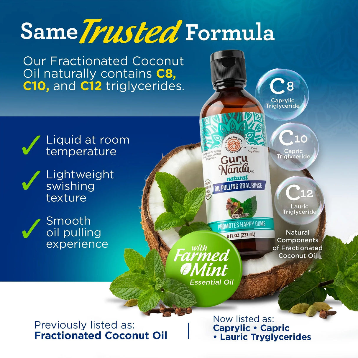 Cocomint Oil Pulling with 7 Essential Oils & Vitamins D3, E & K2