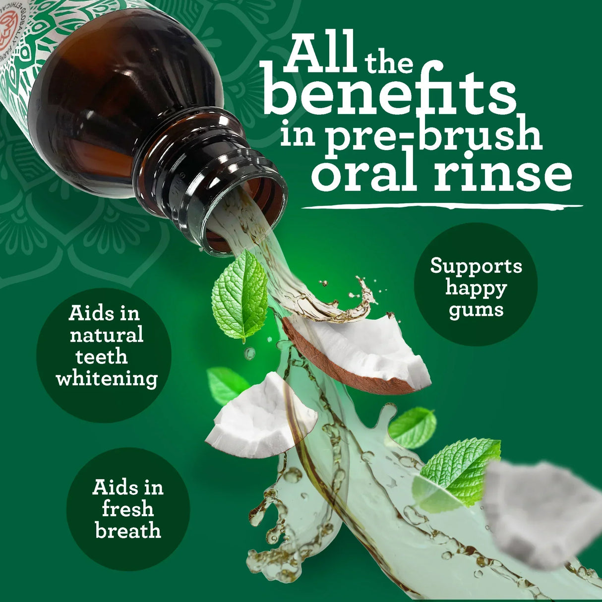 Coconut & Peppermint Oil Pulling, Starter Kit – 8 fl. oz.
