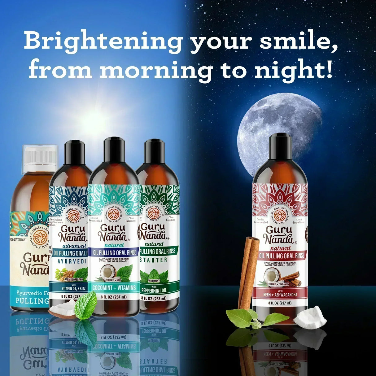 Coconut & Peppermint Oil Pulling, Starter Kit – 8 fl. oz.