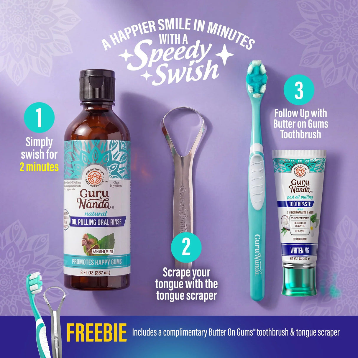 Cocomint Oil Pulling with 7 Essential Oils & Vitamins D3, E & K2