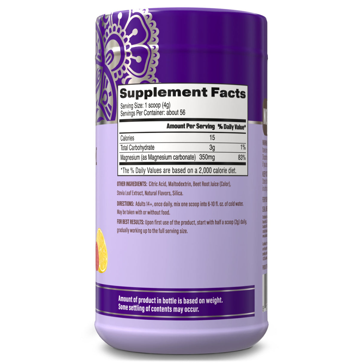 Magnesium Powder, Raspberry Lemon – 8 oz