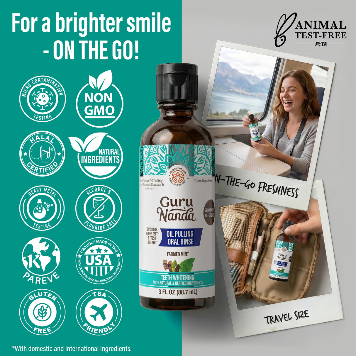 Cocomint Oil Pulling with 7 Essential Oils & Vitamins D3, E & K2