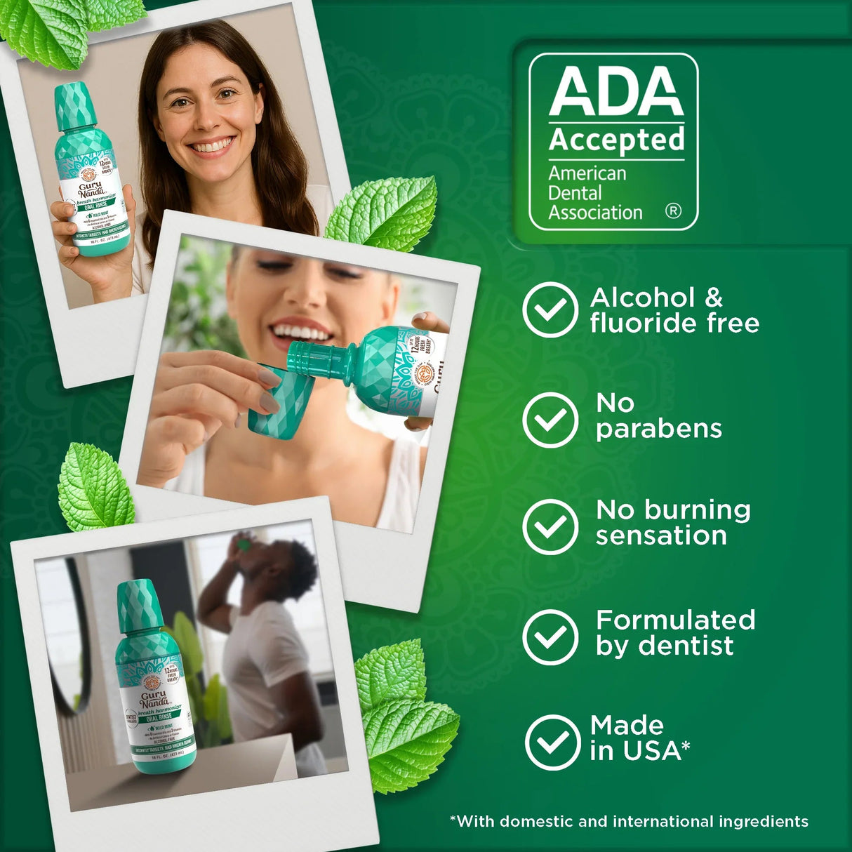 Fresh Breath Harmonizer Oral Rinse, Wild Mint