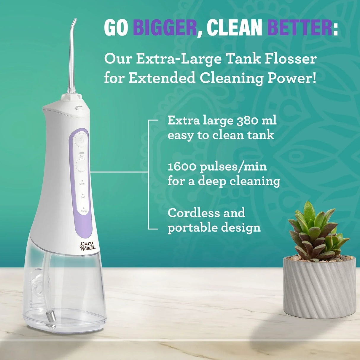 Deep Clean Dental Water Flosser 2.0 XL (380ml)