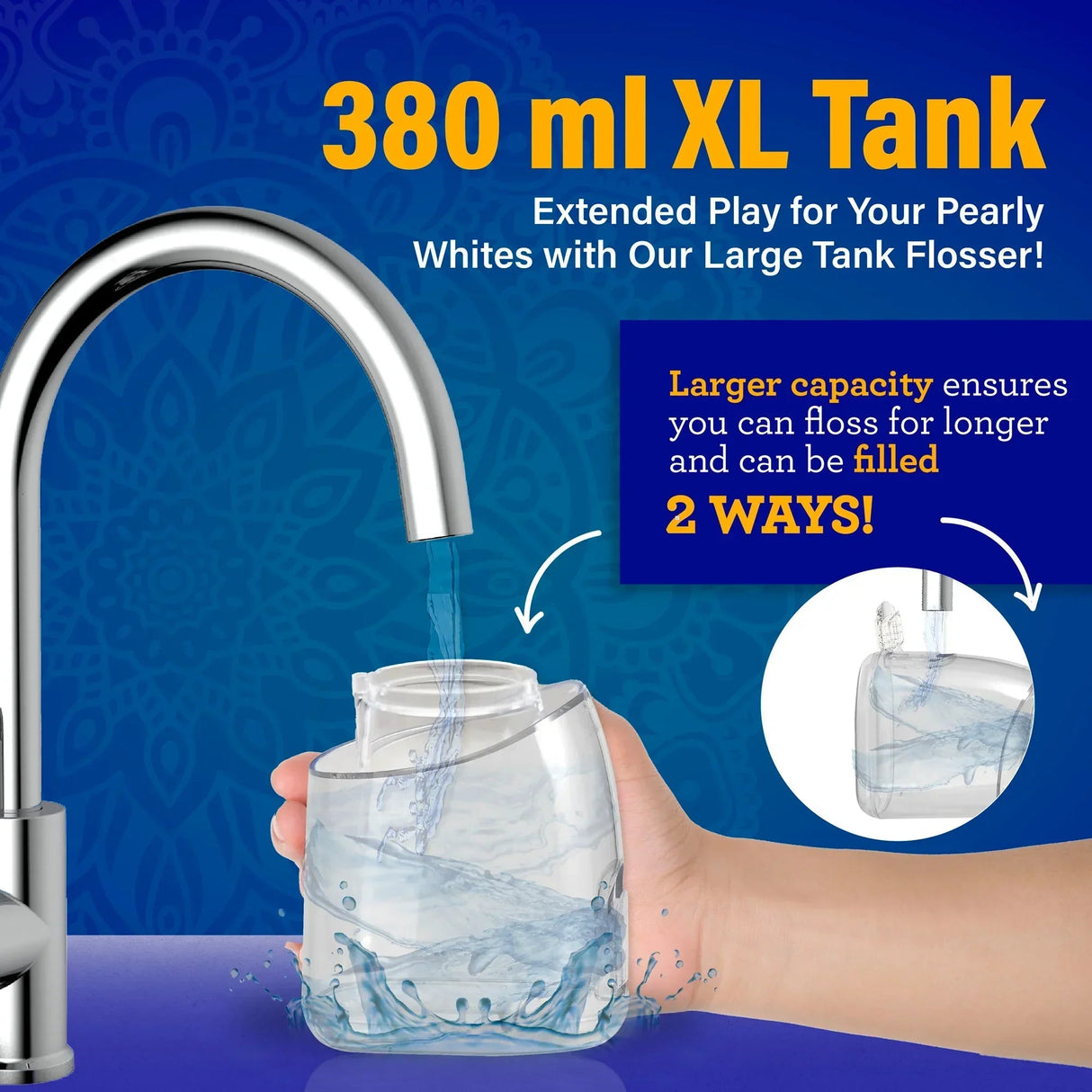 Deep Clean Dental Water Flosser 2.0 XL (380ml)
