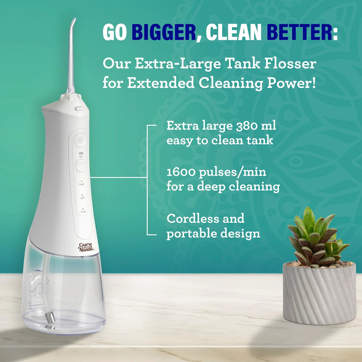 Deep Clean Dental Water Flosser 2.0 XL (380ml)