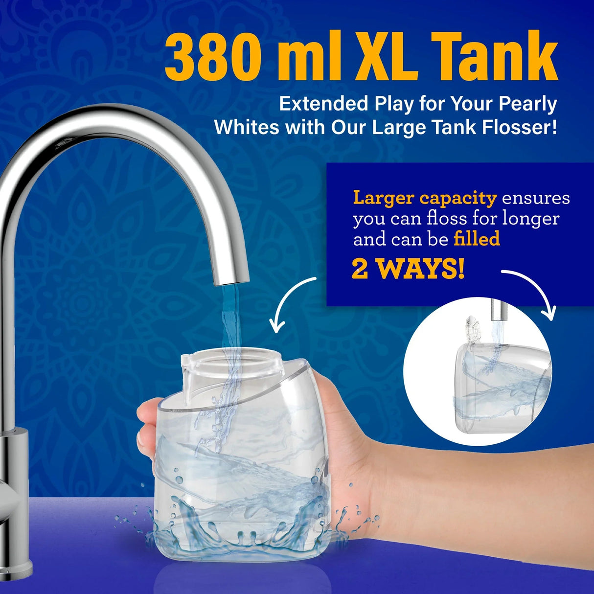 Deep Clean Dental Water Flosser 2.0 XL (380ml)