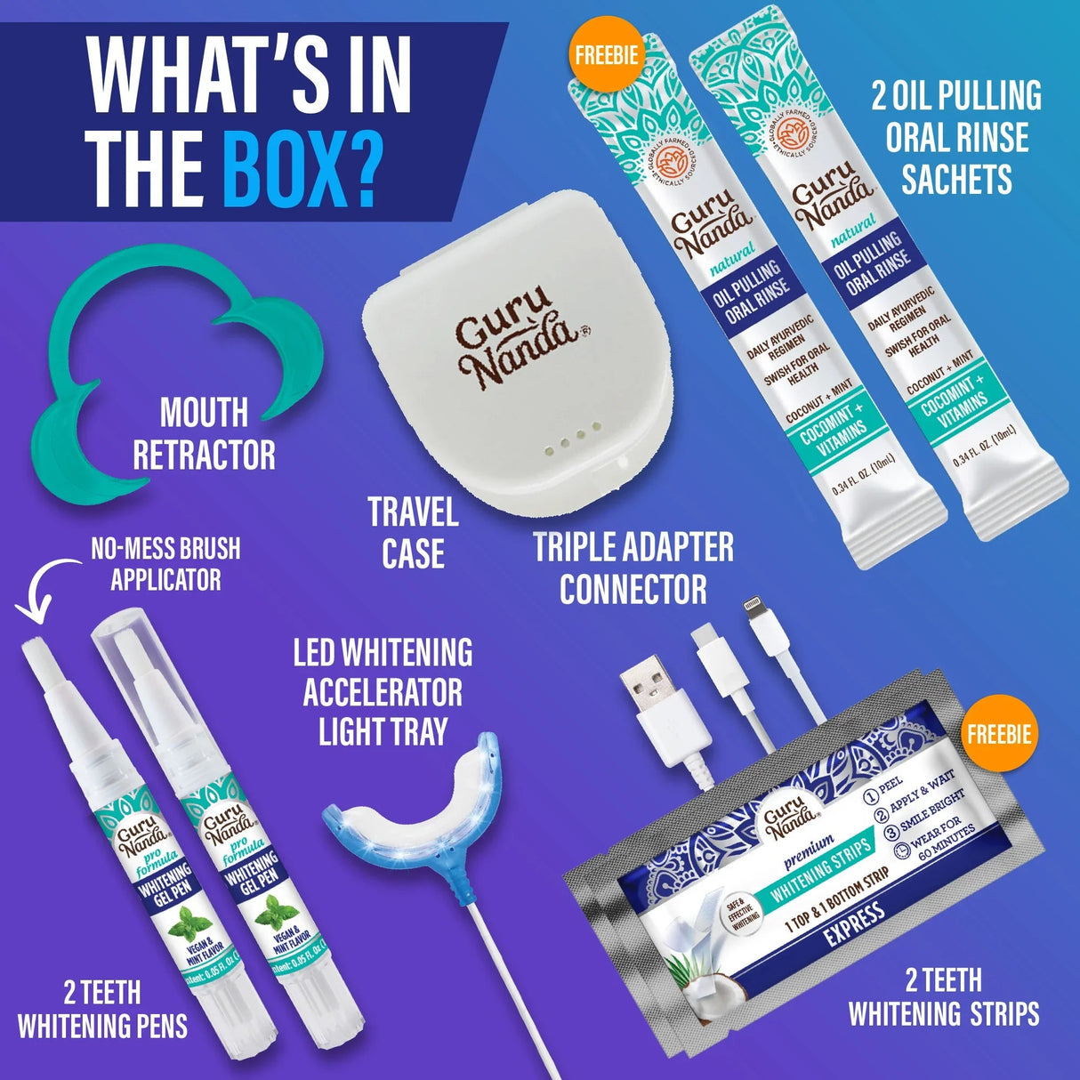 Wired LED Teeth Whitening Kit
