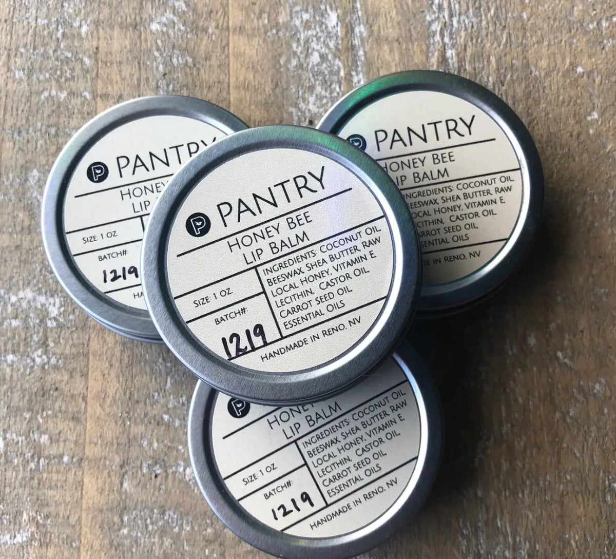 Pantry Products Handpoured Lip Balm w/ SPF 15 | Clean, natural, dry lip balm