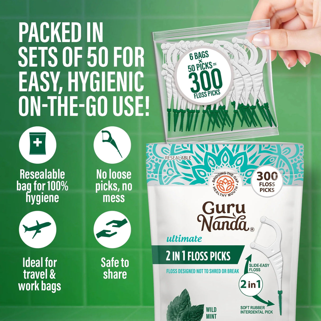 2-in-1 Dental Floss Picks