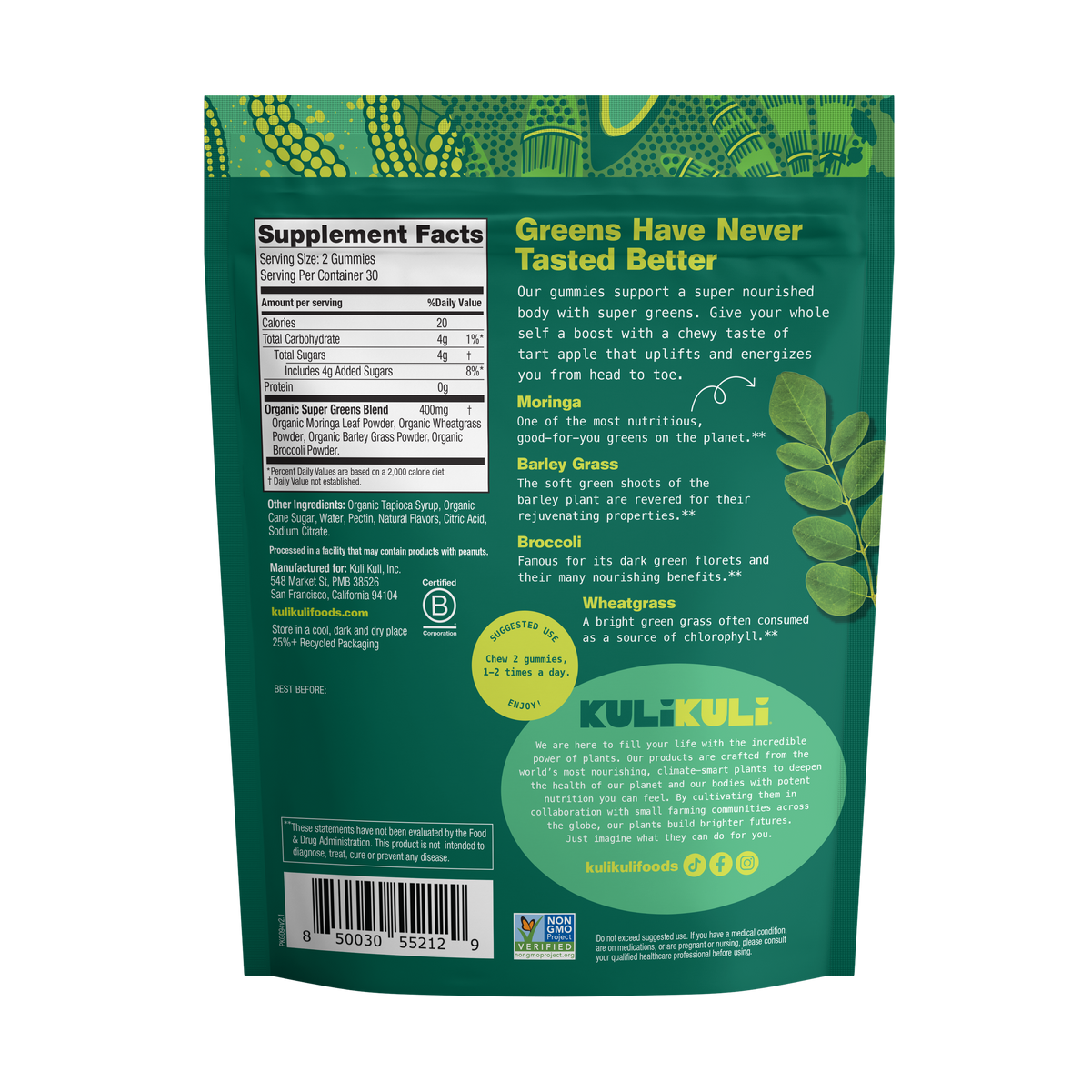 Moringa & Super Greens Superfood Gummies