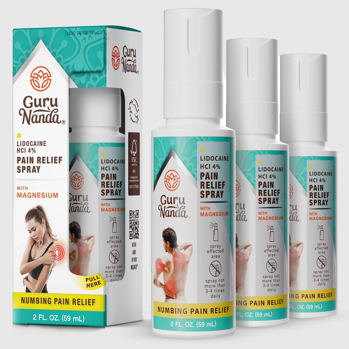 Lidocaine Pain Relief Spray with Magnesium