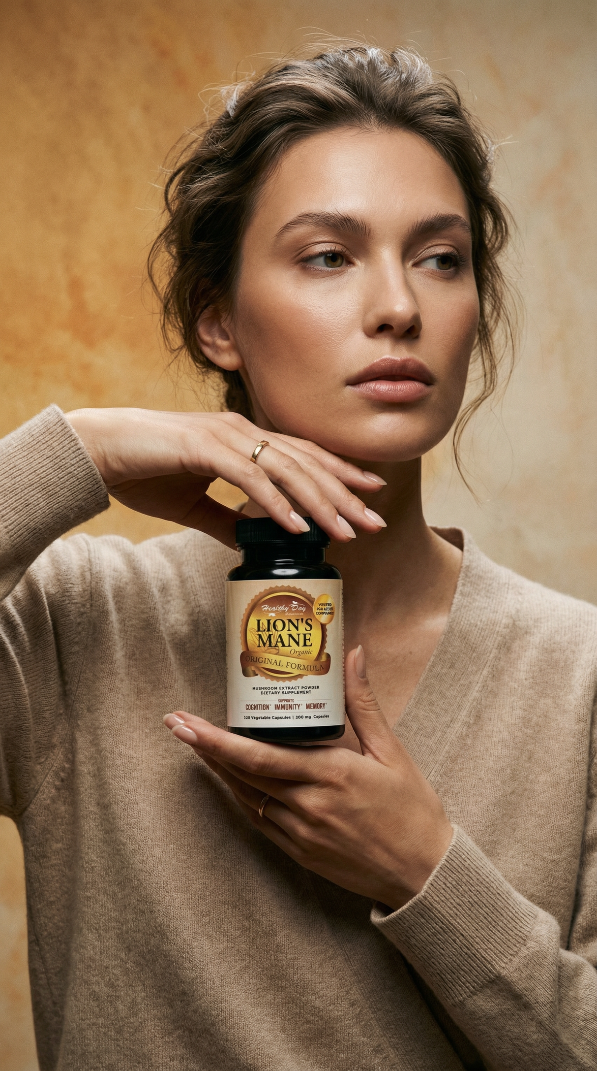 Lion’s Mane Mushroom Capsules – Supports Focus, Memory & Mental Clarity