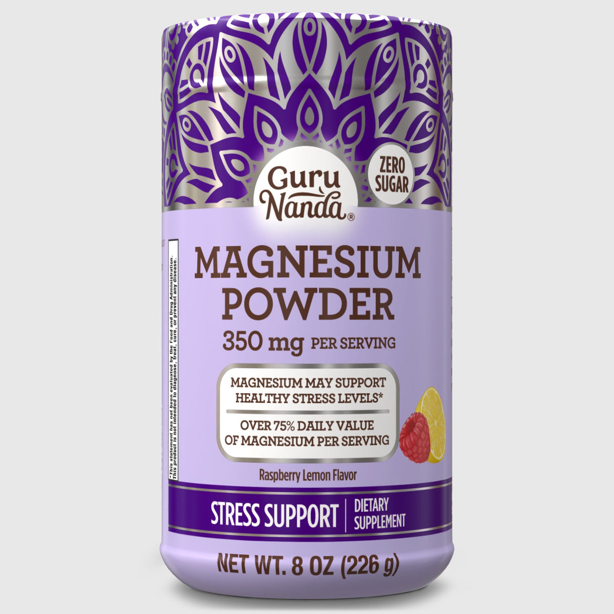 Magnesium Powder, Raspberry Lemon – 8 oz