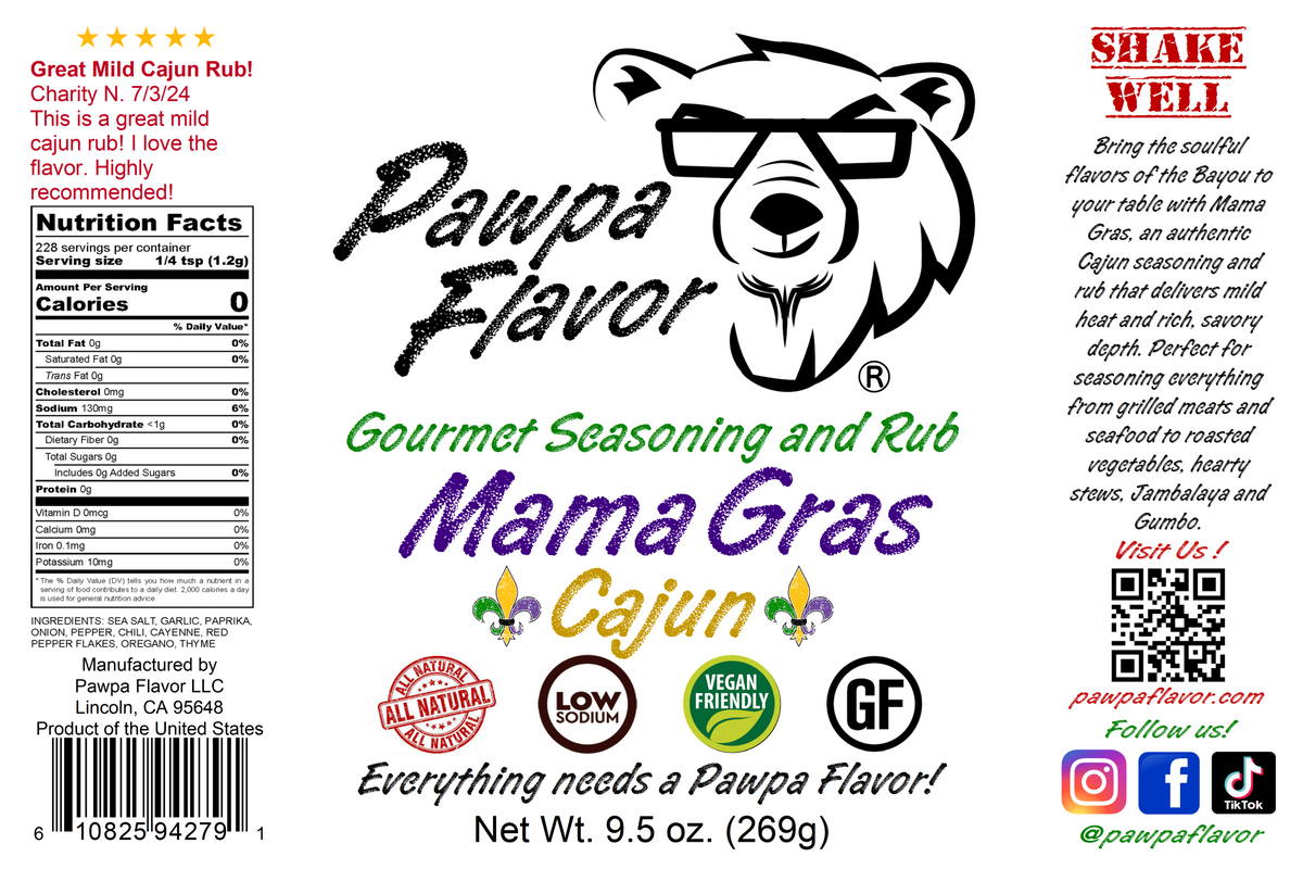 Pawpa Flavor Mama Gras - Mild Cajun