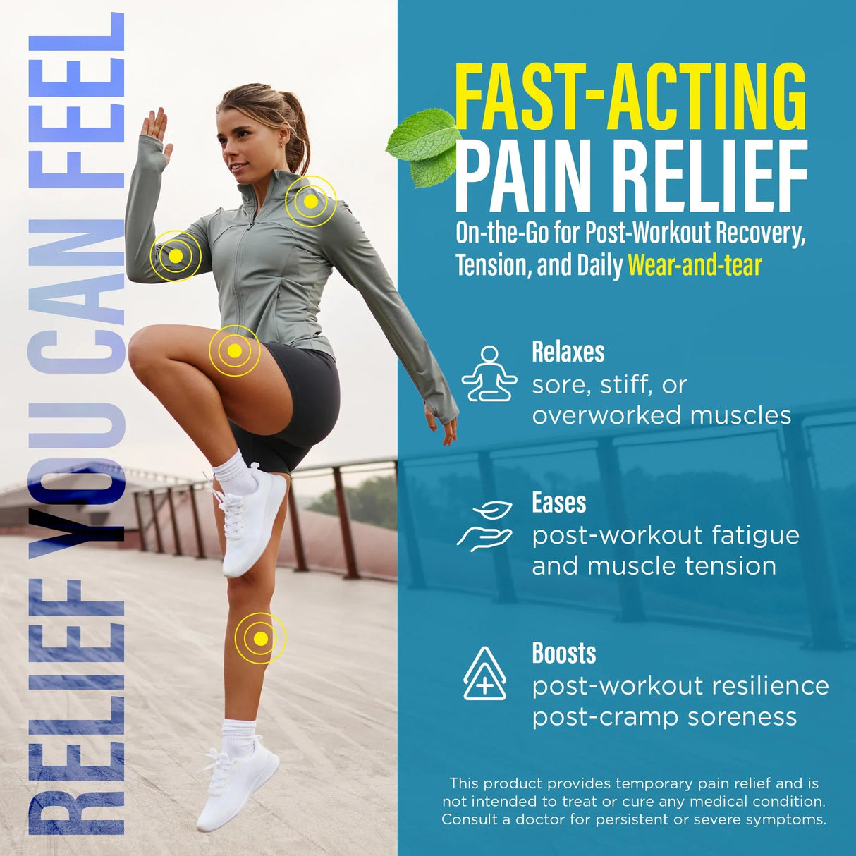 Menthol with Magnesium Spray for Pain Relief - Pack of 3