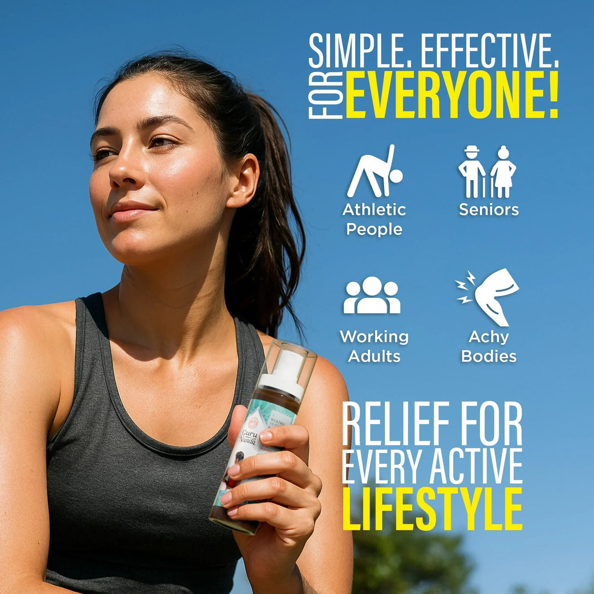 Menthol with Magnesium Spray for Pain Relief - Pack of 3