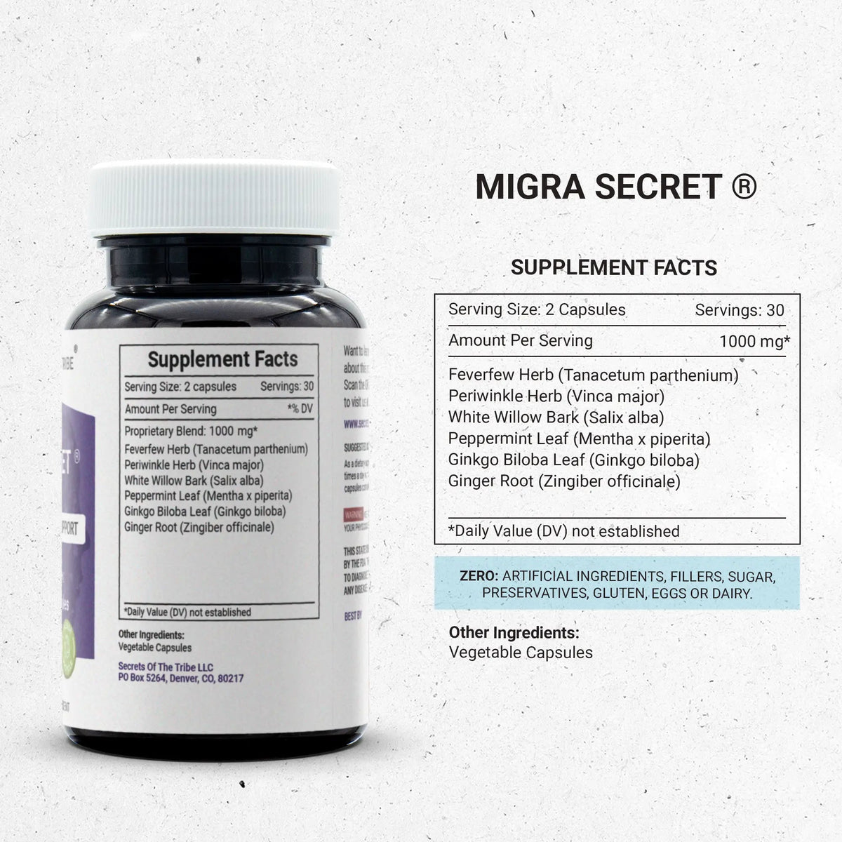 Migra Secret Capsules - Headache/Migraine Support
