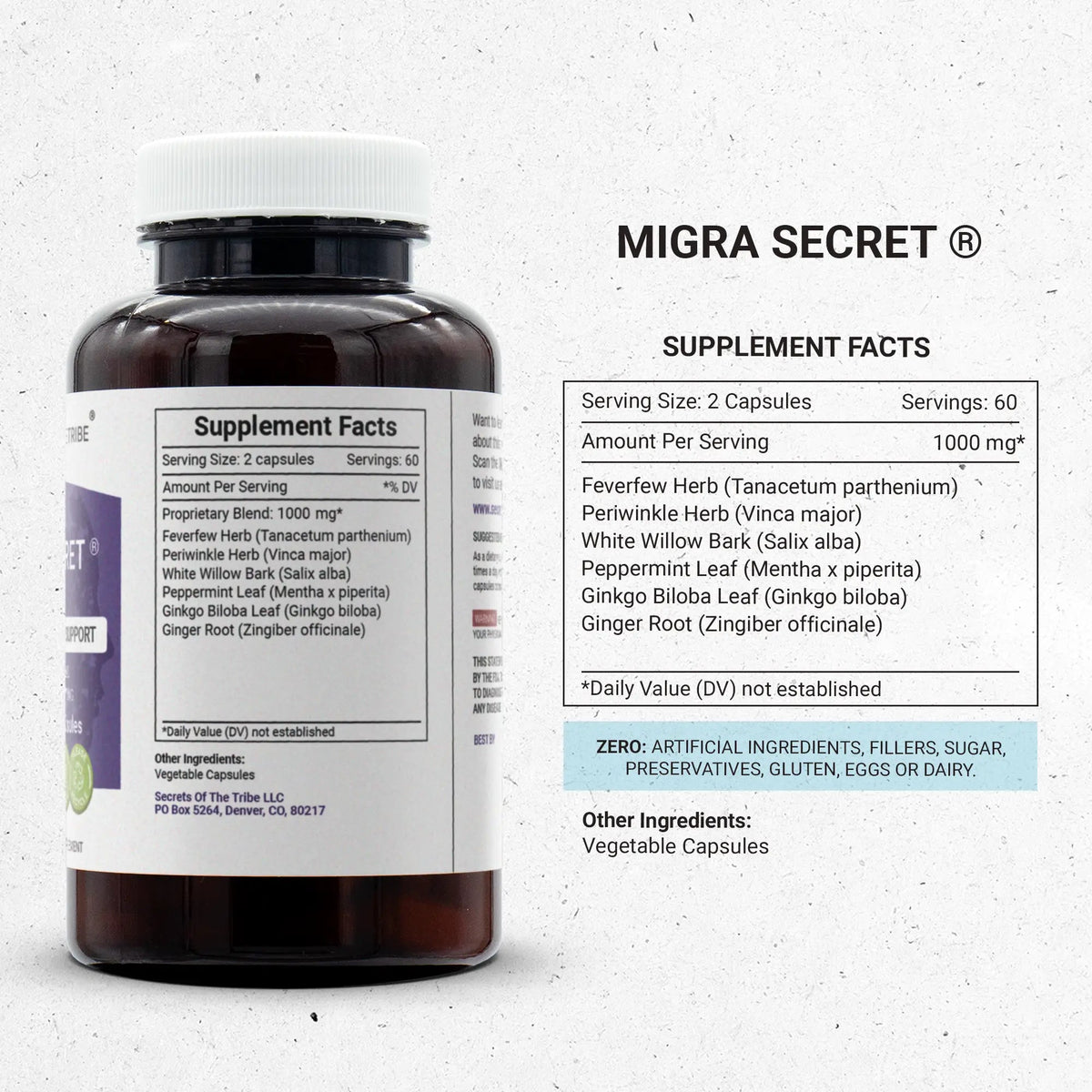 Migra Secret Capsules - Headache/Migraine Support