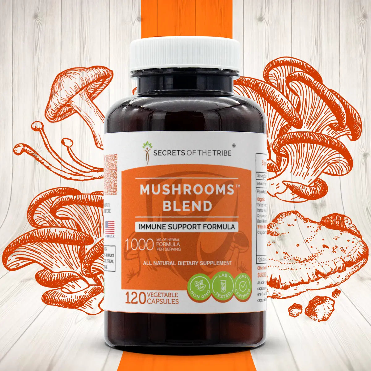 Mushrooms Blend Capsules - Immune Support Formula