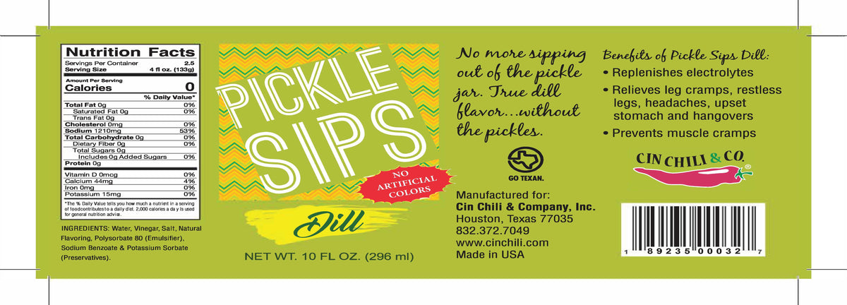 PICKLE SIPS® - DILL 10 FL OZ