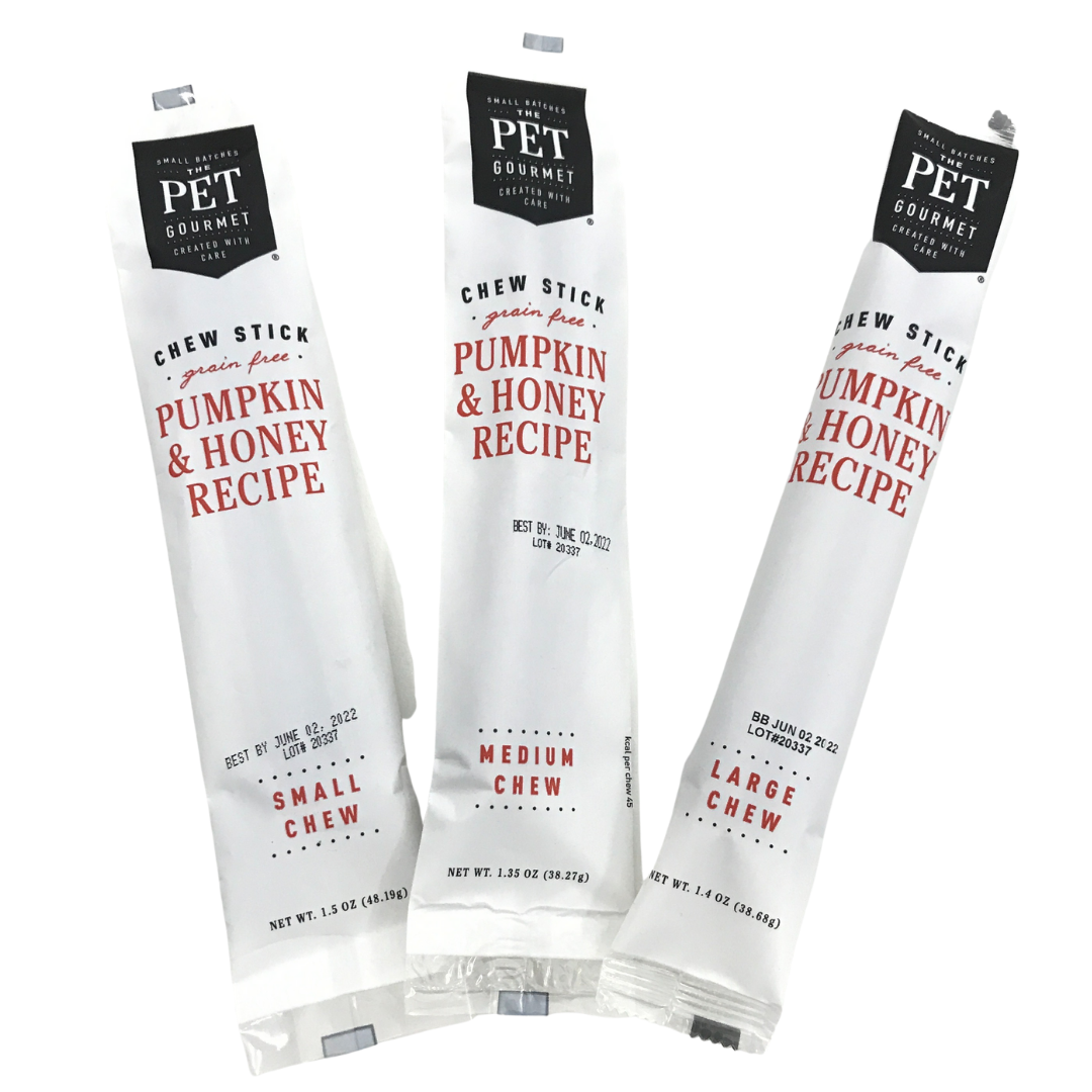 Pumpkin & Honey Gourmet Chew Sticks for Dogs