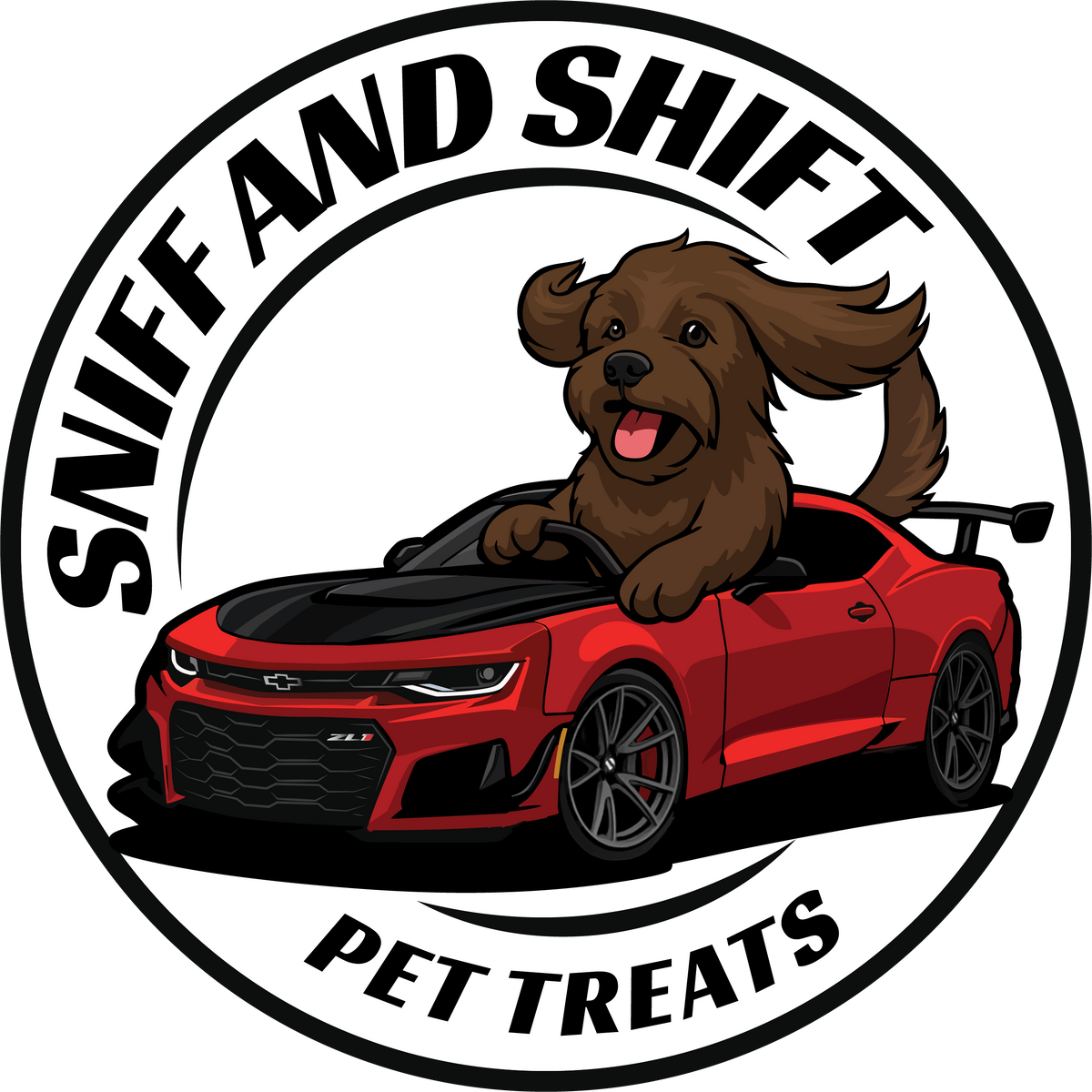 Ella in the Camaro Die-Cut Sticker: 3 Inch