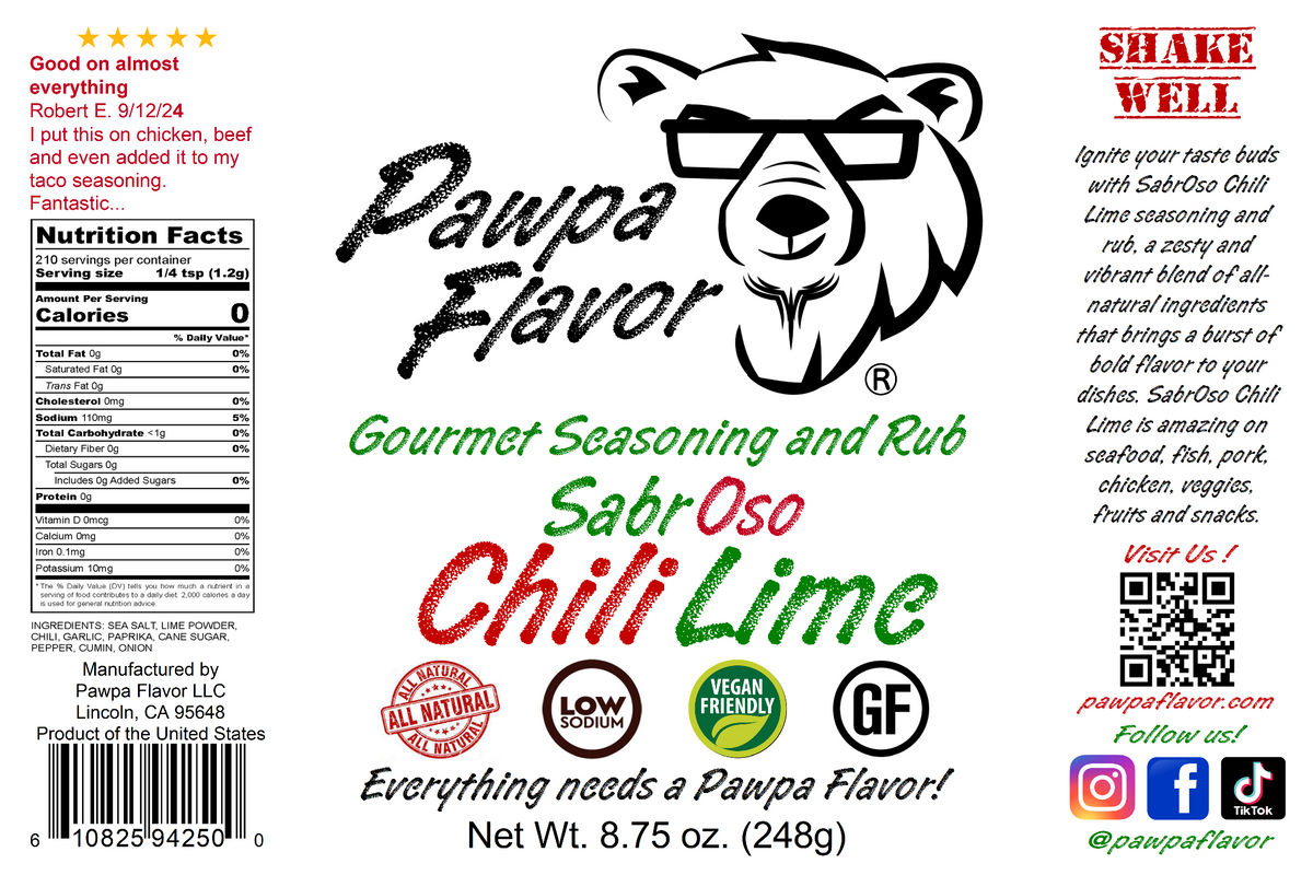 Pawpa Flavor Pawpa Flavor SabrOso Chili Lime