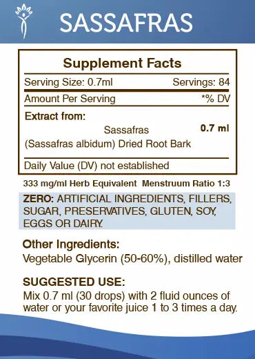 Secrets of the Tribe Sassafras Tincture