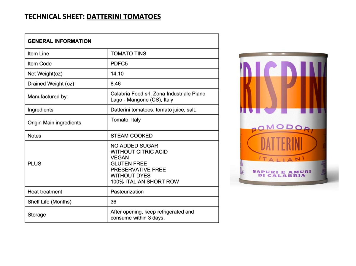Famiglia Crispino Datterini Tomatoes — Sweet Italian Date Tomatoes