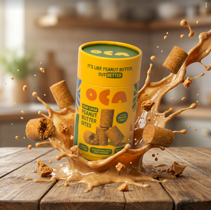 Sugar-Free Peanut Butter Bites — 30g protein per container, 4 ingredients