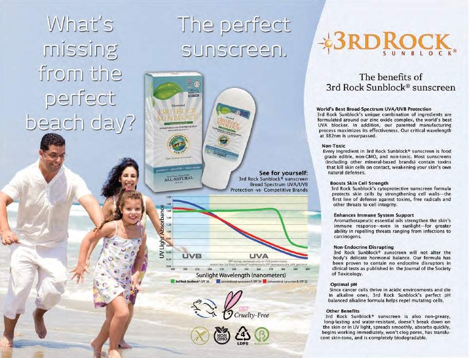3rd Rock Sunblock® Sunscreen Lotion - Unscented - Zinc Oxide Sunscreen SPF 35 - 1.7 oz