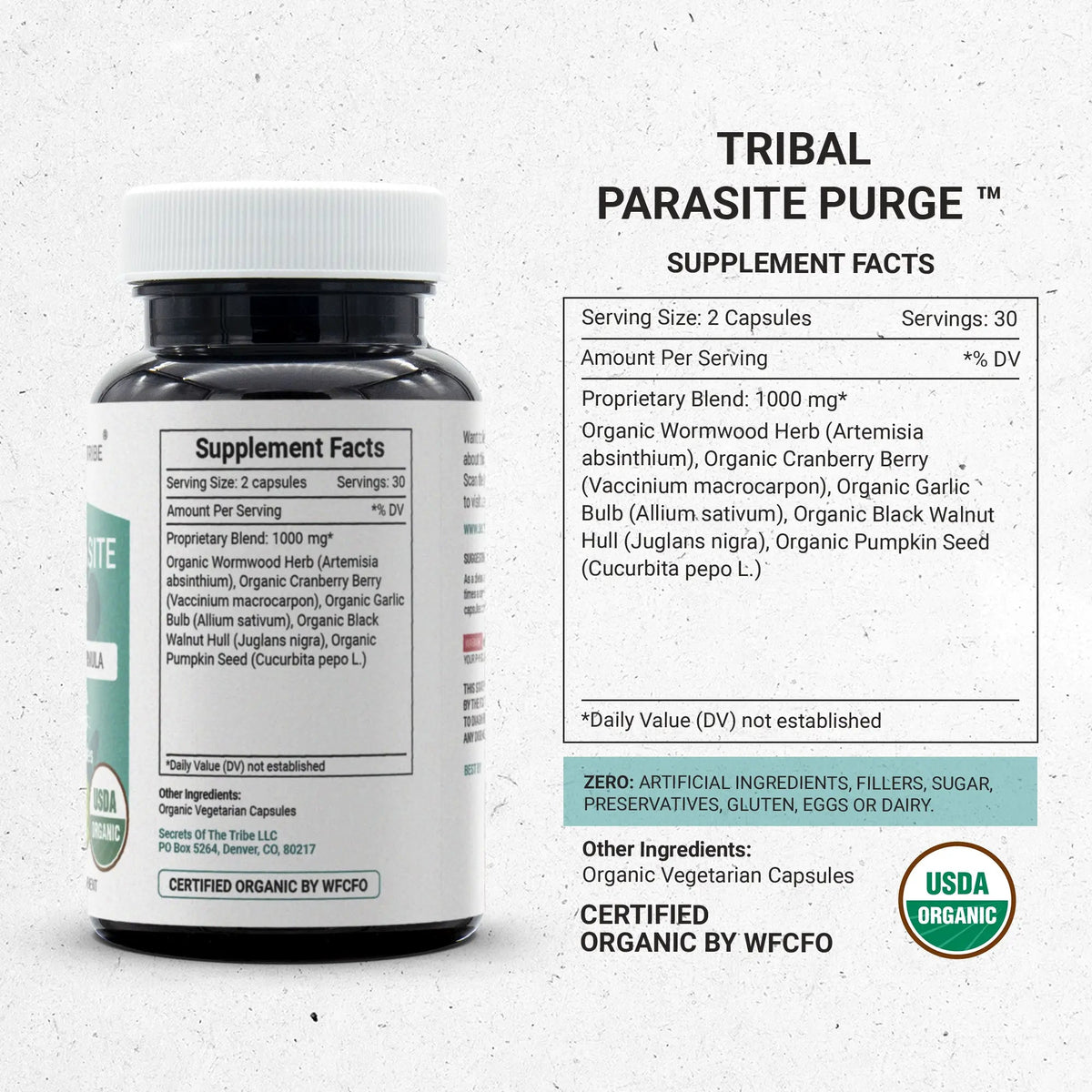 Tribal Parasite Purge Capsules - Intestinal Purge Formula