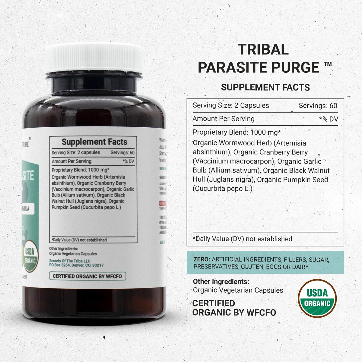 Tribal Parasite Purge Capsules - Intestinal Purge Formula