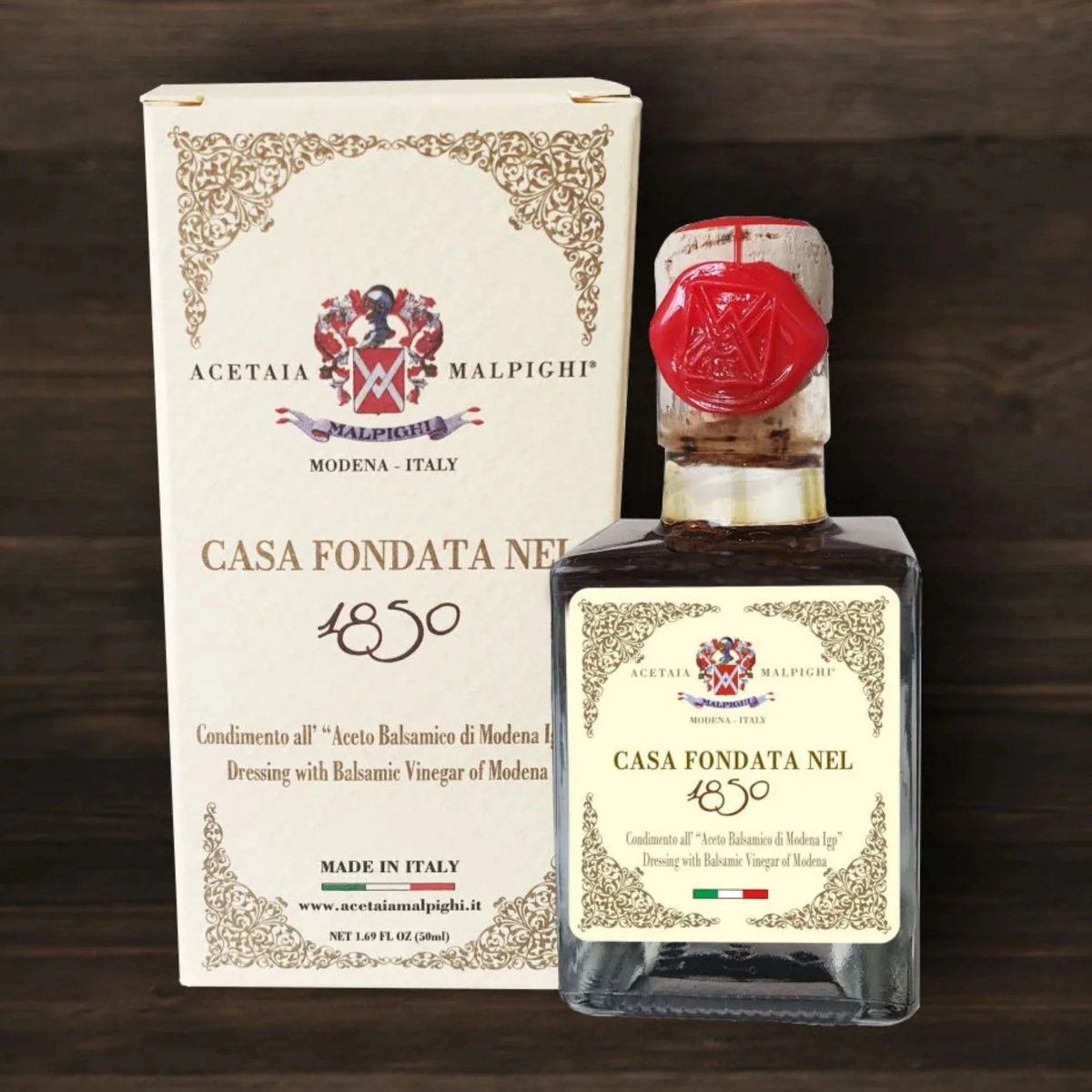 Taycte Acetaia Malpighi 1850 Balsamic Vinegar of Modena — Aged 8 Years, Since 1850