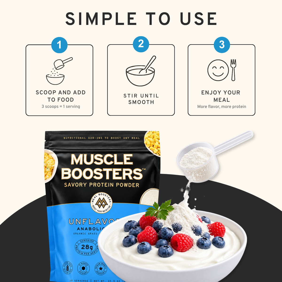 Meal Boosters Muscle Boosters Unflavored - Anabolic Blend