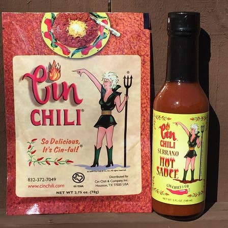 Award winning Cin Chili Serrano Hot Sauce