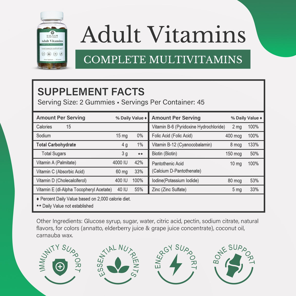 Halal Adult Immunity Booster Bundle – Multivitamin, Vitamin C, and Fish Oil