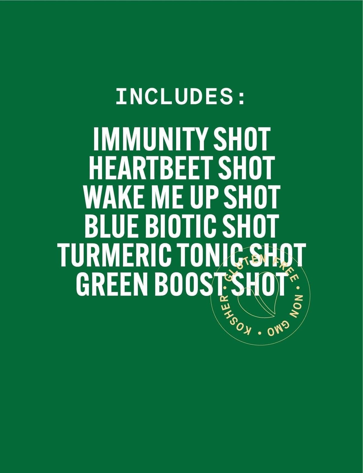Shot Variety, Cold Pressed Juice Shots