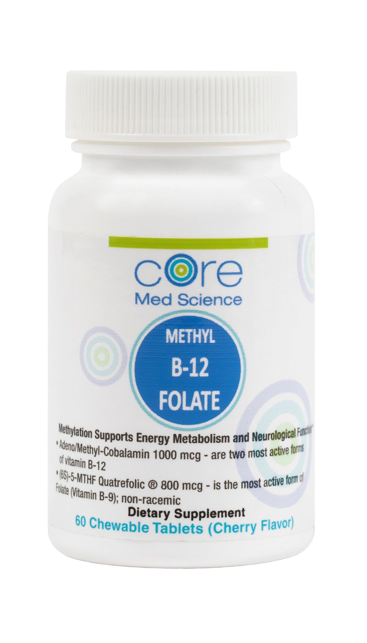 Active Methyl B-12 Folate - Lozenges (60 Count/ 60 Servings)