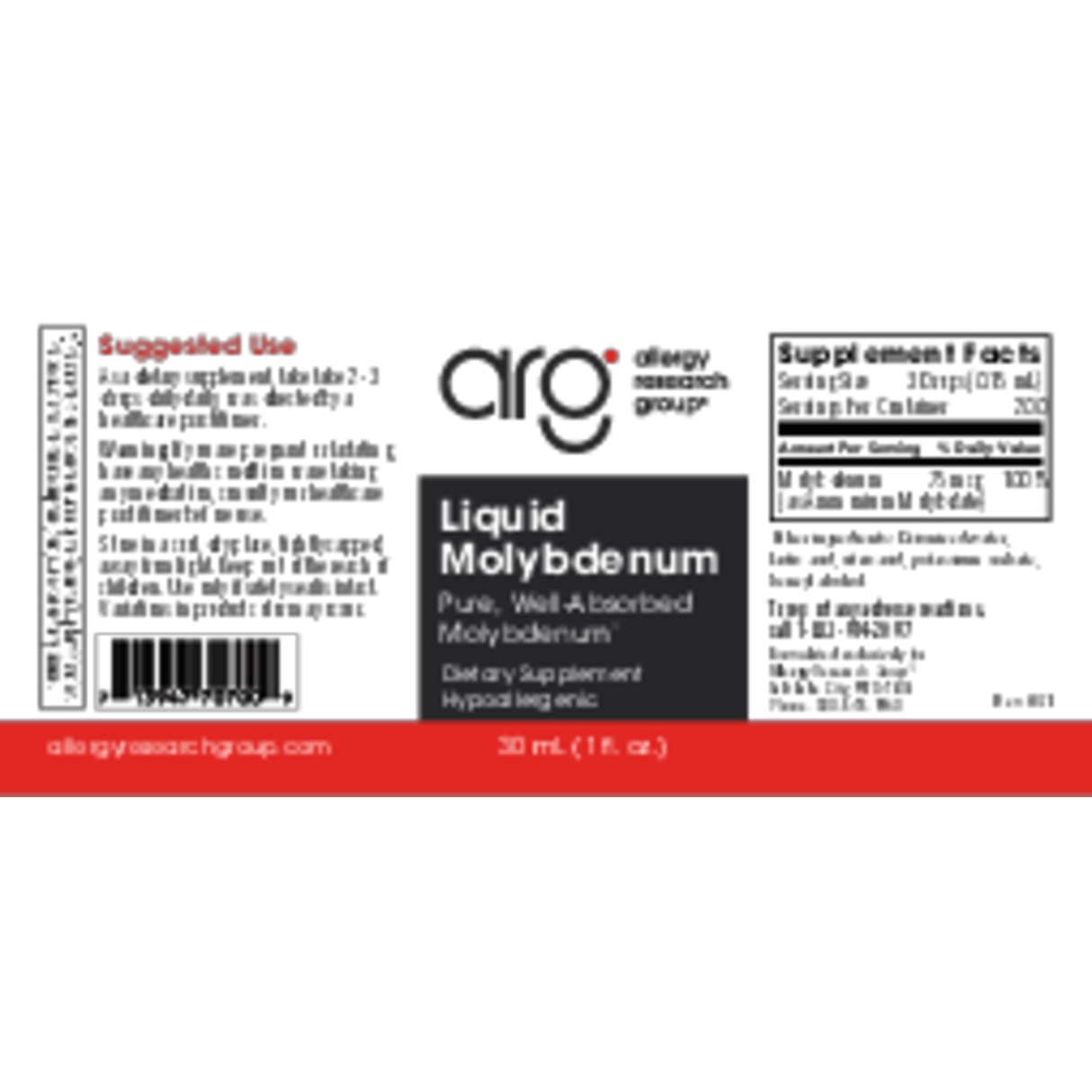 Liquid Molybdenum 1 Oz.Liquid