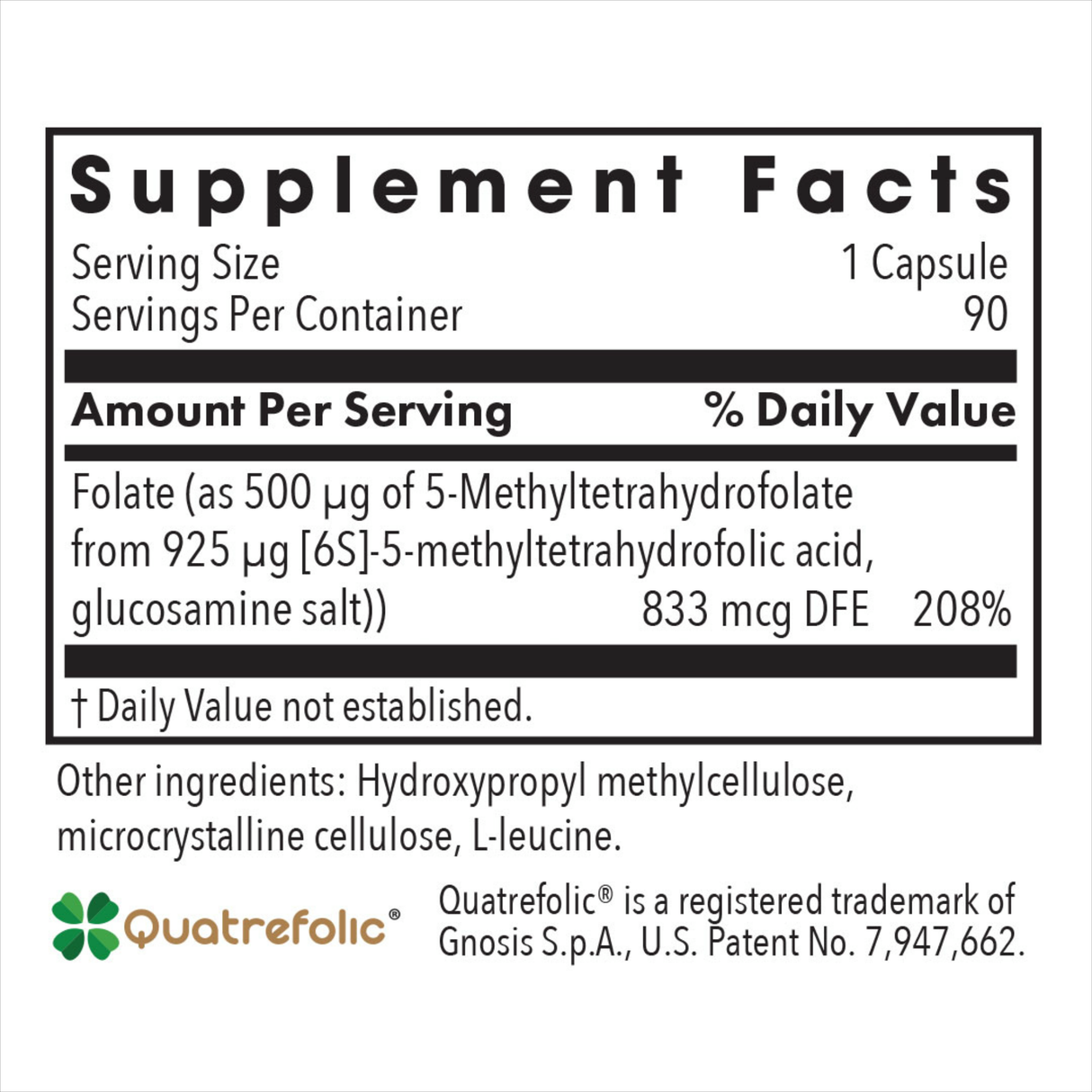 QuatreActiv Folate 90Veggie Caps